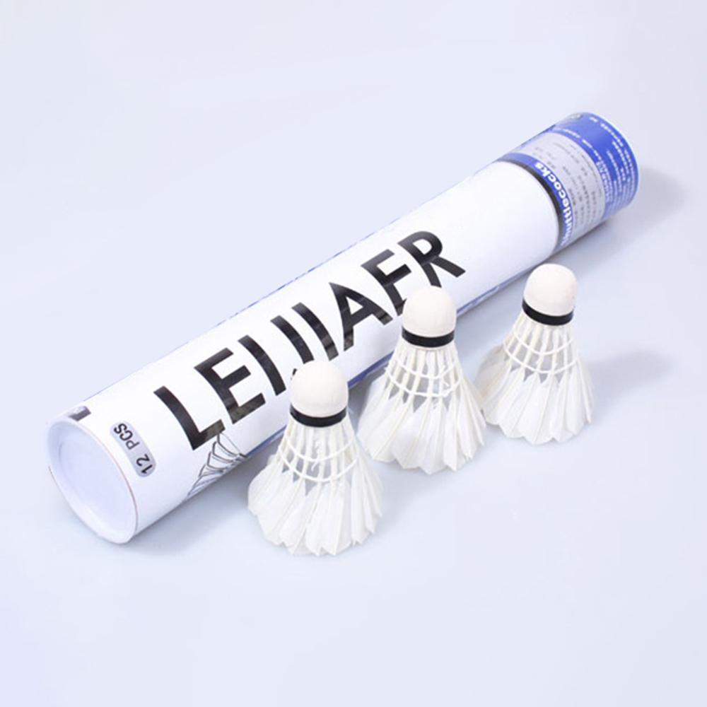 Feather Shuttlecocks for Badminton Outdoor 12 Pack Beginner Training Badminton Shuttlecocks Suitable for Indoor and