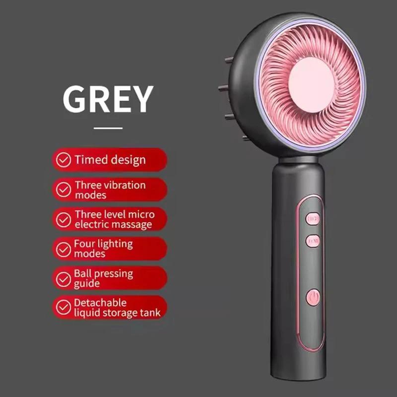 Electric Massage Hair Comb Vibration Head Massager Brushes Promote Smooth Hair Growth Multi Functional Red Light Nourish Scalp