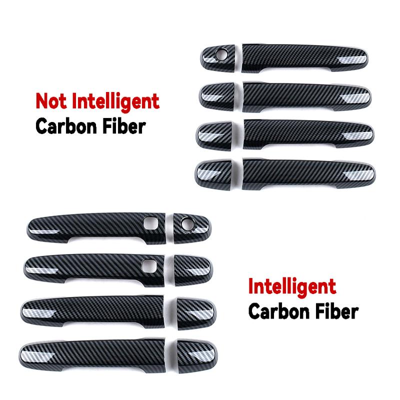 For Toyota Alphard 2003 - 2012 Abs Silver Black and Carbon Fiber Car Door Handle Cover Trim Car Accessories Exterior Decorate