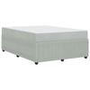 Bed Frame with Mattress Light Grey 160 X 200 Cm Fabric