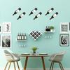 6 Pack Wall Mounted Wine Rack,Spiral Wine Wall Holder, Metal Wine Bottle Display Holder for Wine Storage Wall Wine Theme Decor, Black (Downward