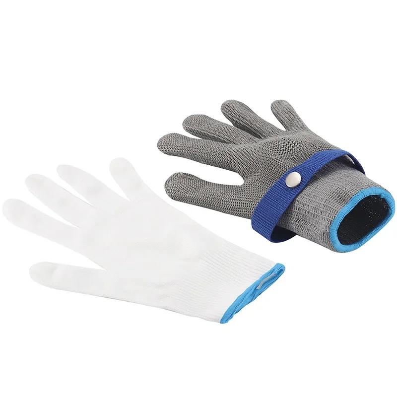 1PCS Cut Resistant Stainless Steel Gloves Working Safety 316 Gloves Metal Mesh Anti Cutting For Butcher Work Man