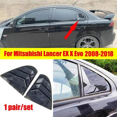 Mitsubishi Lancer EX X EVO 2008-2018 için Arka Cam Yan Havalandırma Panjuru Panjur Kapağı Trim Araba Aksesuarları Oto Parçaları Karbon Fiber