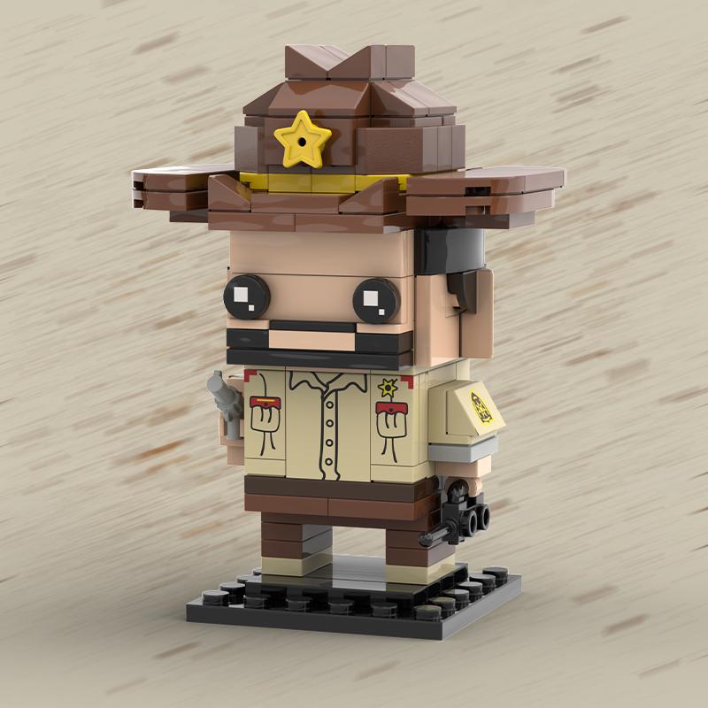 3-IN-1 Ricks and Das Building Blocks Set Walkin-g Dead Figures Bricks Toys Desktop Decoration Adults and Kids Xmas Easter Gift