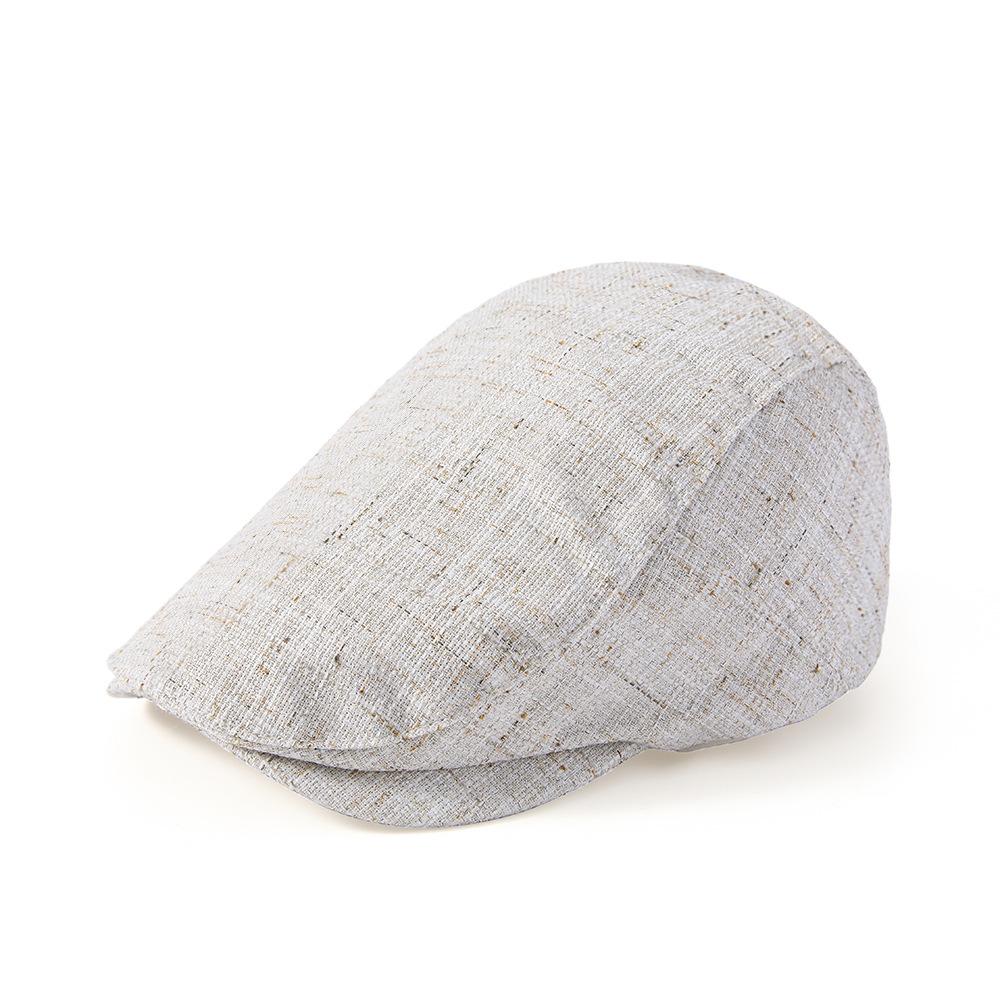 

Берет Мужская шляпа Британская шляпа Форвард Кепка для людей среднего и пожилого возраста Кепка с плоским верхом Газетчик бежевый