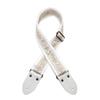 Rococo Embroidered White Cowhide Bass & Guitar Shoulder Strap