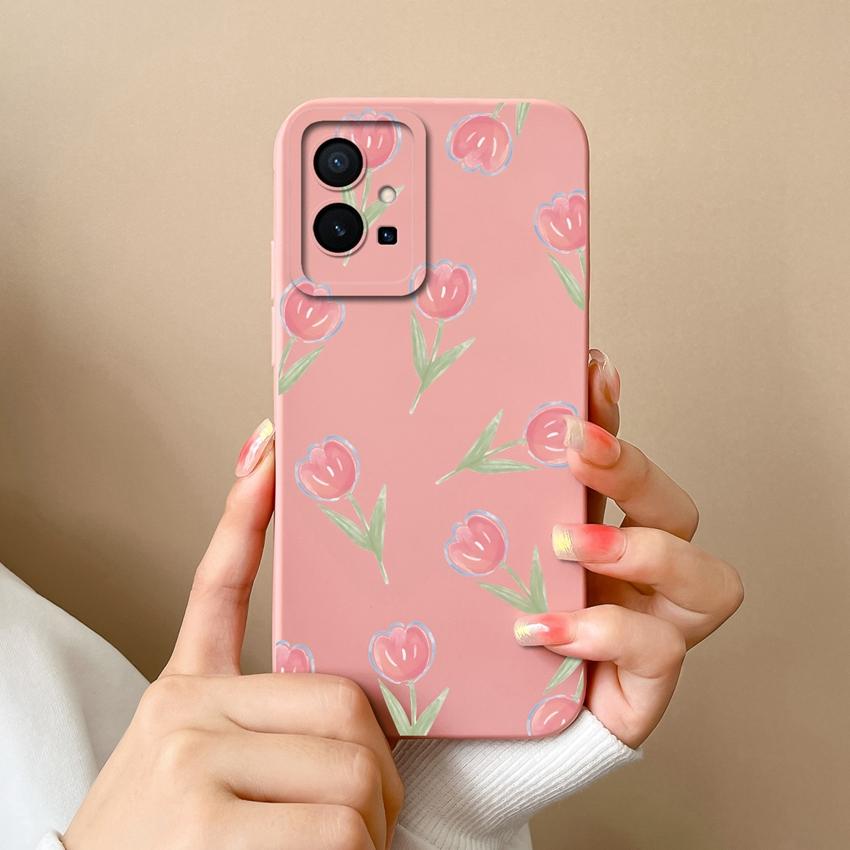 For Vivo Y55 Y56 Y70 Y72t Y73 Y74 Y75 Y77 Y81 Y85 Fashion Liquid Silicone Phone Case Lovely Cat Pattern Anti Drop Full Protective Cover For Vivo Shell