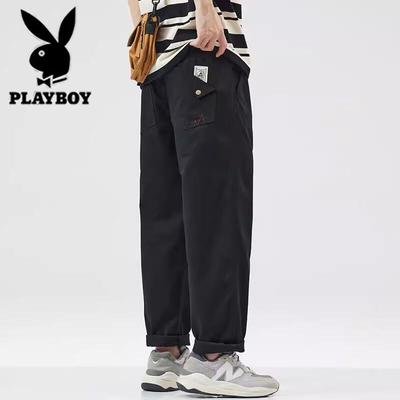 Men's Loose Straight Cotton Casual Pants