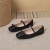 Flat Shoes for Women Spring and Autumn New Spliced Square Toe Shallow Mouth Flats Single Button Mary Jane Single Shoes for Women