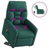 Electric Massage Recliner with Rising Function Dark Green Fabric