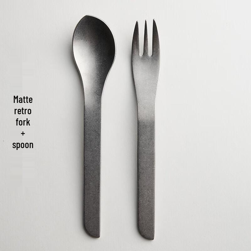 COMATE 304 Stainless Steel Fruit Salad Fork & Spoon Set
