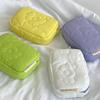 Flower Quilted Square Zipper Pouch Sanitary Napkin Cosmetics