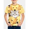 T-shirt Estiva per Bambini con Stampa 3D Girocollo Moda Versatile Traspirante Tendenza Casual