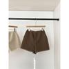 Women's 2025 Winter Korean Solid High-Waisted Slimming Wool Shorts