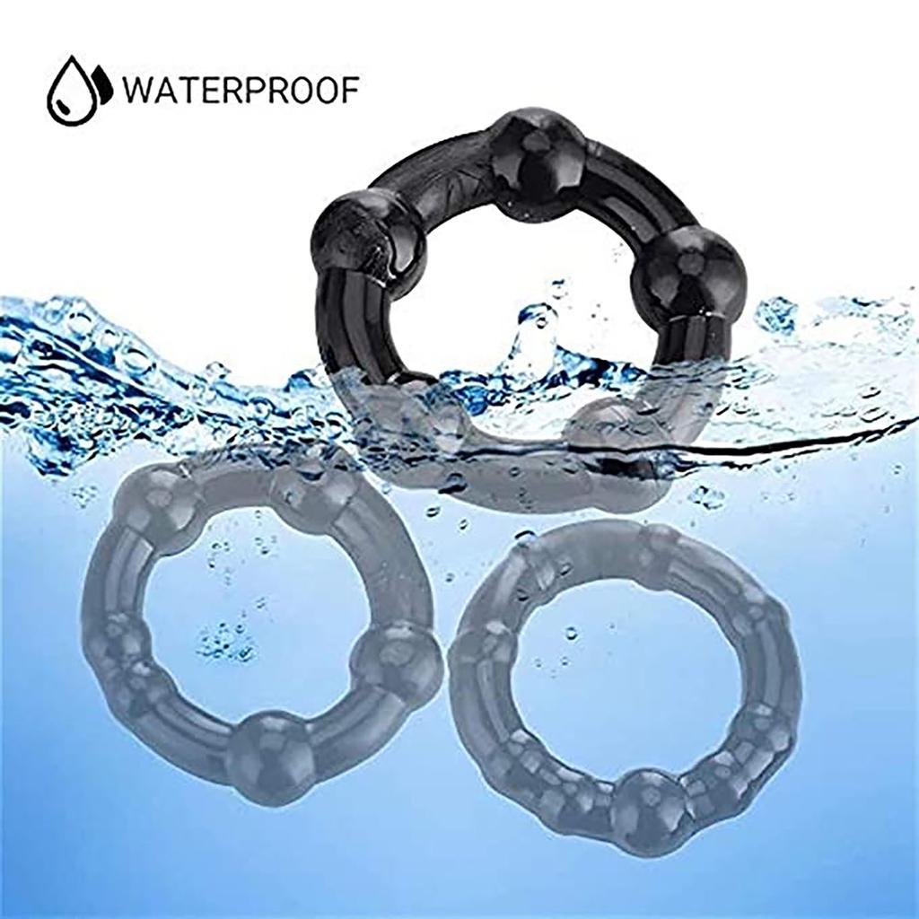 Male Passion  Ring  Ring Delay Crystal Extender  Toys Set 3PC