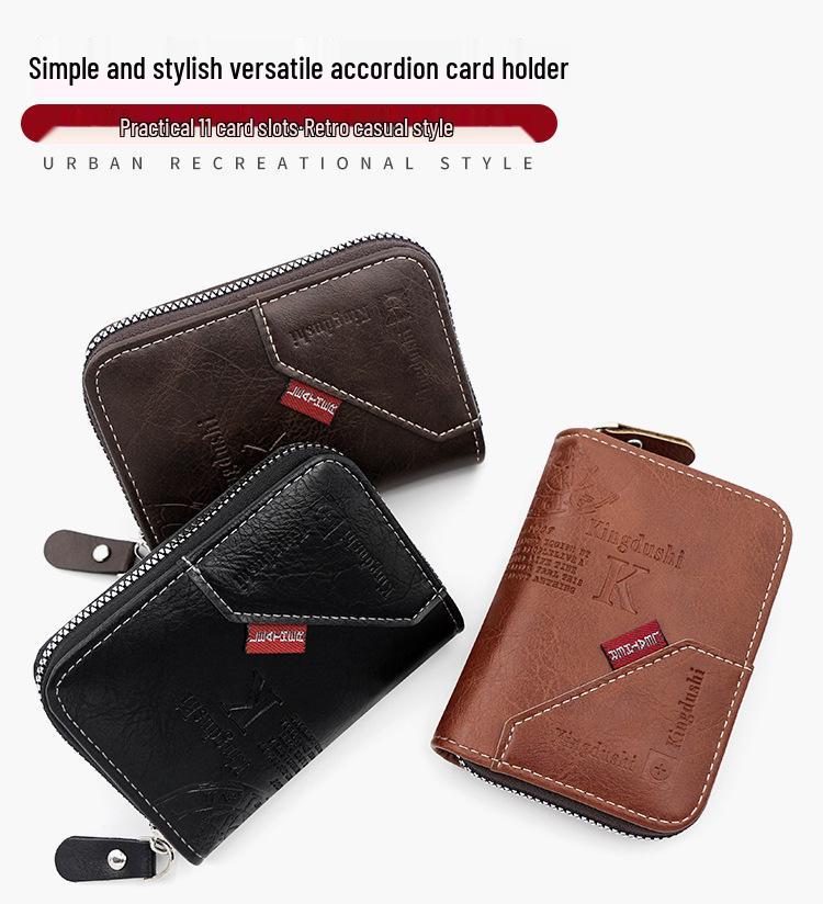 In Stock: 2023 Urban Minimalist PU Leather Card Holder - European & American Style