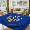 Everton Football Design Crystal Velvet Rug Soft Decorative Mat for Bedroom Entrance