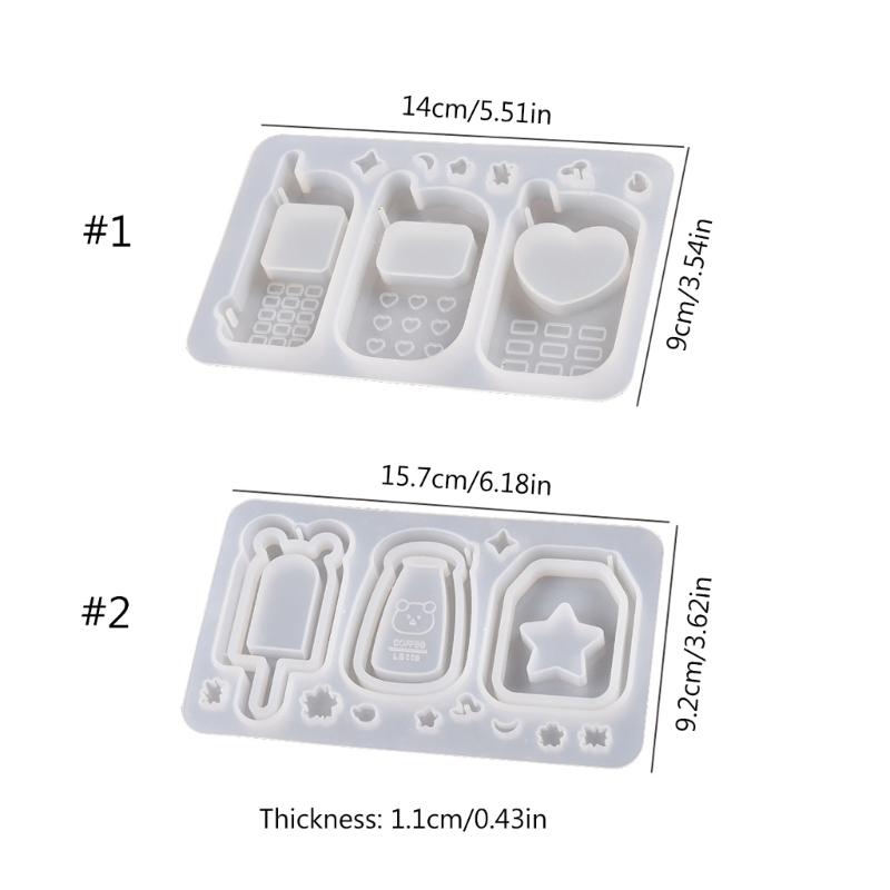 Resin Silicone Molds Quicksand Casting Molds Epoxy Resin Shaker Mold for Pendant Jewelry Decoration Crafts Making DIY