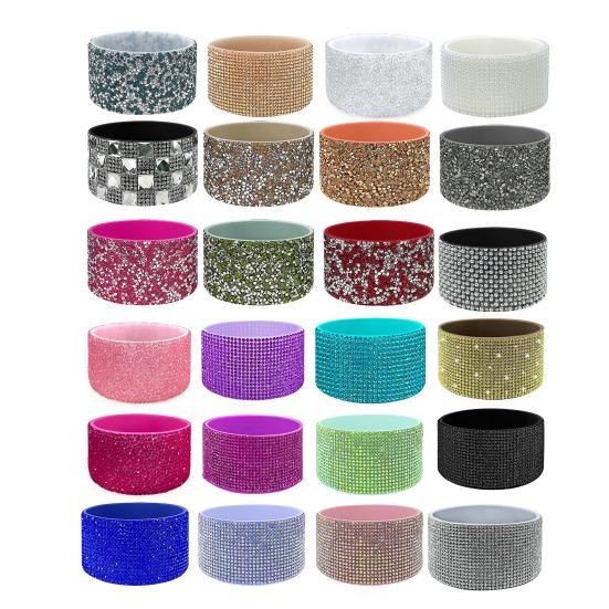 Strass-Silikon-Stiefel für 30-40oz Becher Funkelnder Glitzer-Tumbler Basis-Schutz Rutschfeste Stoßfeste Becherhülle Stylisches Accessoire