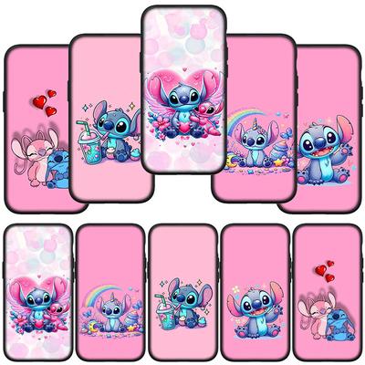 Telefon Kılıfı Samsung Galaxy S24 S23 iPhone 15 14 Xiaomi Redmi Note 13 12 11 8 10 9 Pro Max X XR OPPO A15 Huawei Mavi Lilo Sevimli Dikiş Pembe Kapak