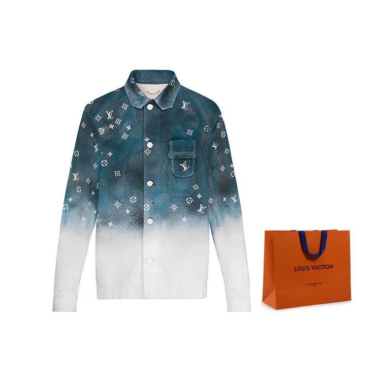 Louis Vuitton Shirt Unisex Blue White Gradient 1A5VYQ
