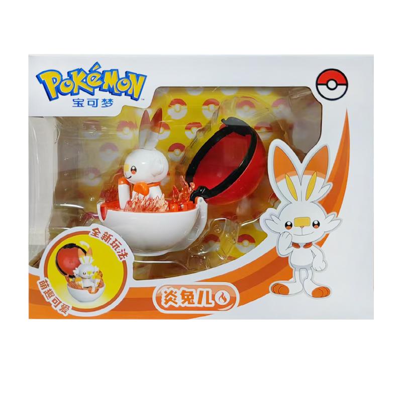 Pokemon Figure Piplup Scorbunny Cubone Mimikyu Jigglypuff Pikachu elf ball Pokeball Ball Collection Toy doll kids Birthday gift