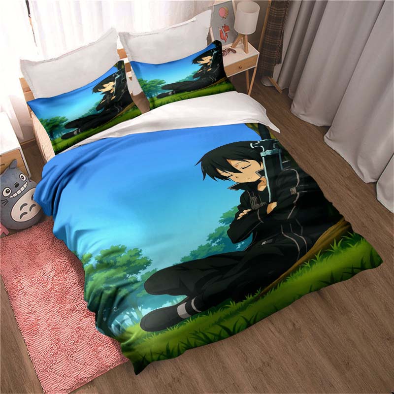 The new "Sword Art Online" themed soft and comfortable duvet and pillowcase set is a children's bedding gift set available