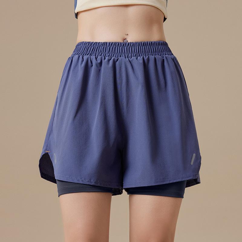 Two-Piece Women's Quick-Drying Sports Shorts - Perfect for Summer Badminton, Tennis, Running, and Yoga