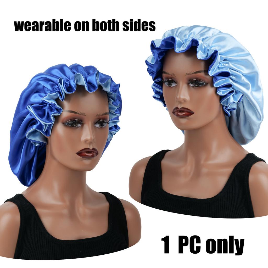 1pc Two Tone Satin Hat Silk Bonnet Satin Bonnet