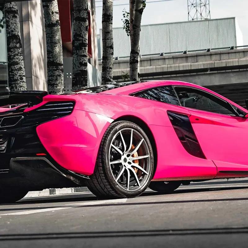 Folie Vinyl PET Wrap Roșu Magenta Lucios Folie Vinil Decal PVC pentru Întregul Corp Mașină DIY Autocolant Protector Capac Accesorii Tuning Auto