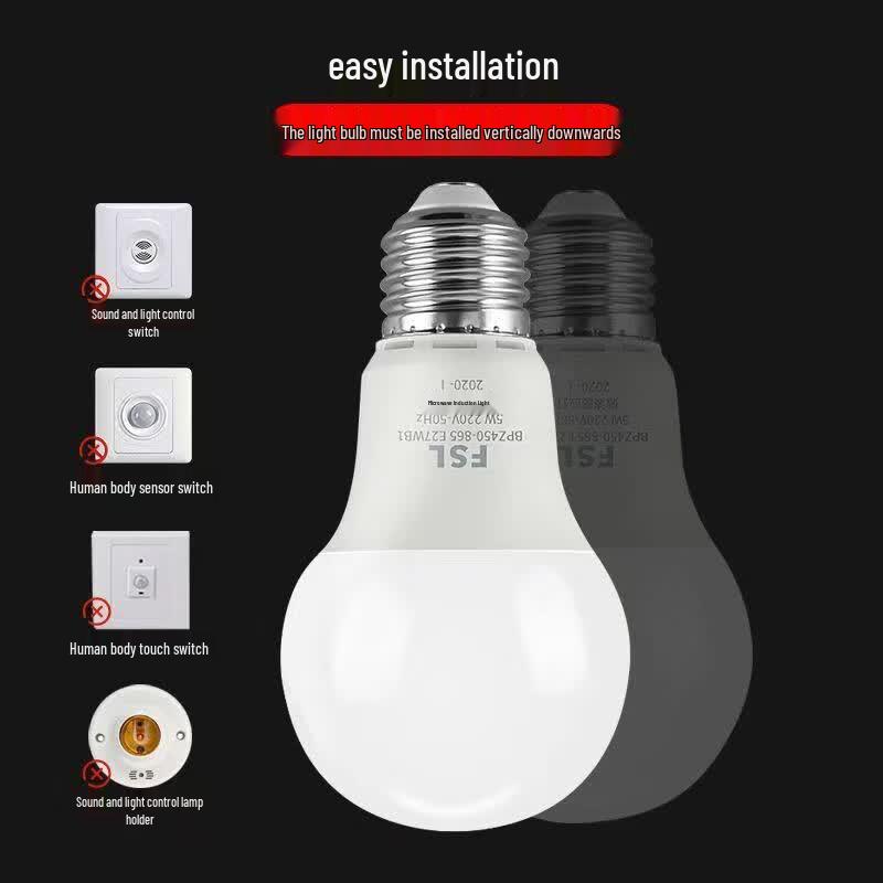 Lampadina LED con Sensore a Microonde FSL 5.8G