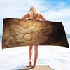 Retro Aged Barn Wood Beach Towel Sand Free Farmhouse Beach Towel Bathing Towel Lightweight Pool Towels for Adult Women Men
