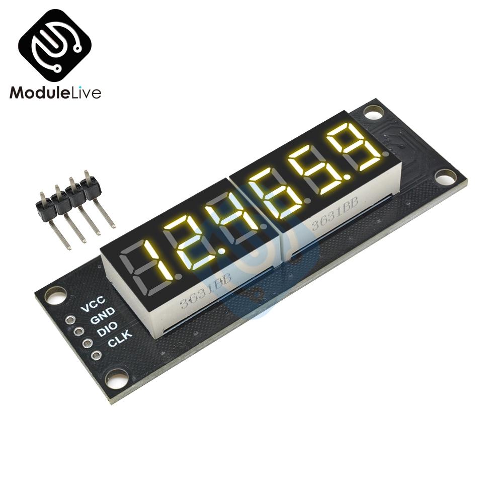 

New TM1637 6 Bits 5V Digital LED Display Module For Arduino 7 Segment 0.36 Inch Decimal Clock Red Anode Tube Double Dots Module