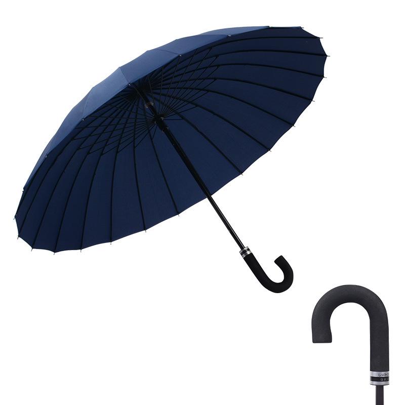 Double Person Water-Activated Blooming Long-Handled Umbrella for Women – Storm Curved Handle, Reinforced Rainproof Design