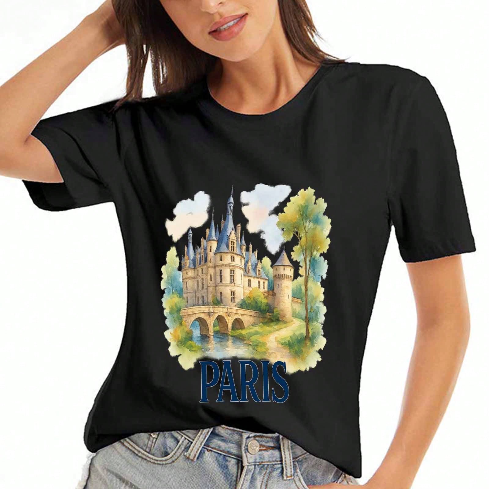 Pancake Stack Ladies Cotton T Shirt,Pure Cotton Premium Print,Durable,Casual And Fashionable,Flippin Good Design,Perfect For Pancake Lovers,Unique Gif S разноцветный