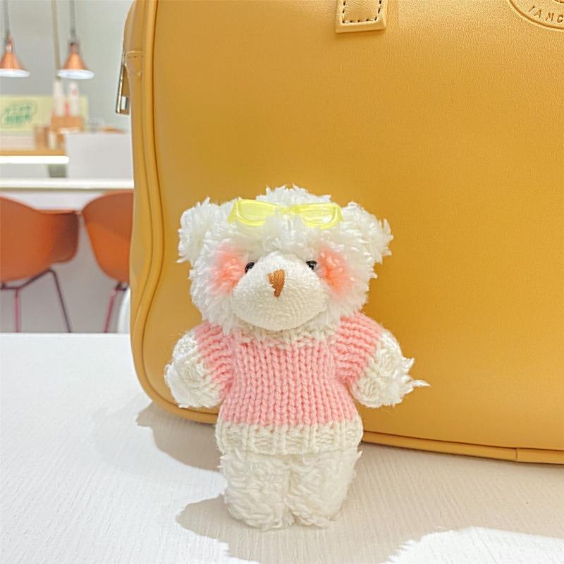 Bag Pendant Cute Backpack Pendant Plush Dolls Keychains Plush Material for Keys