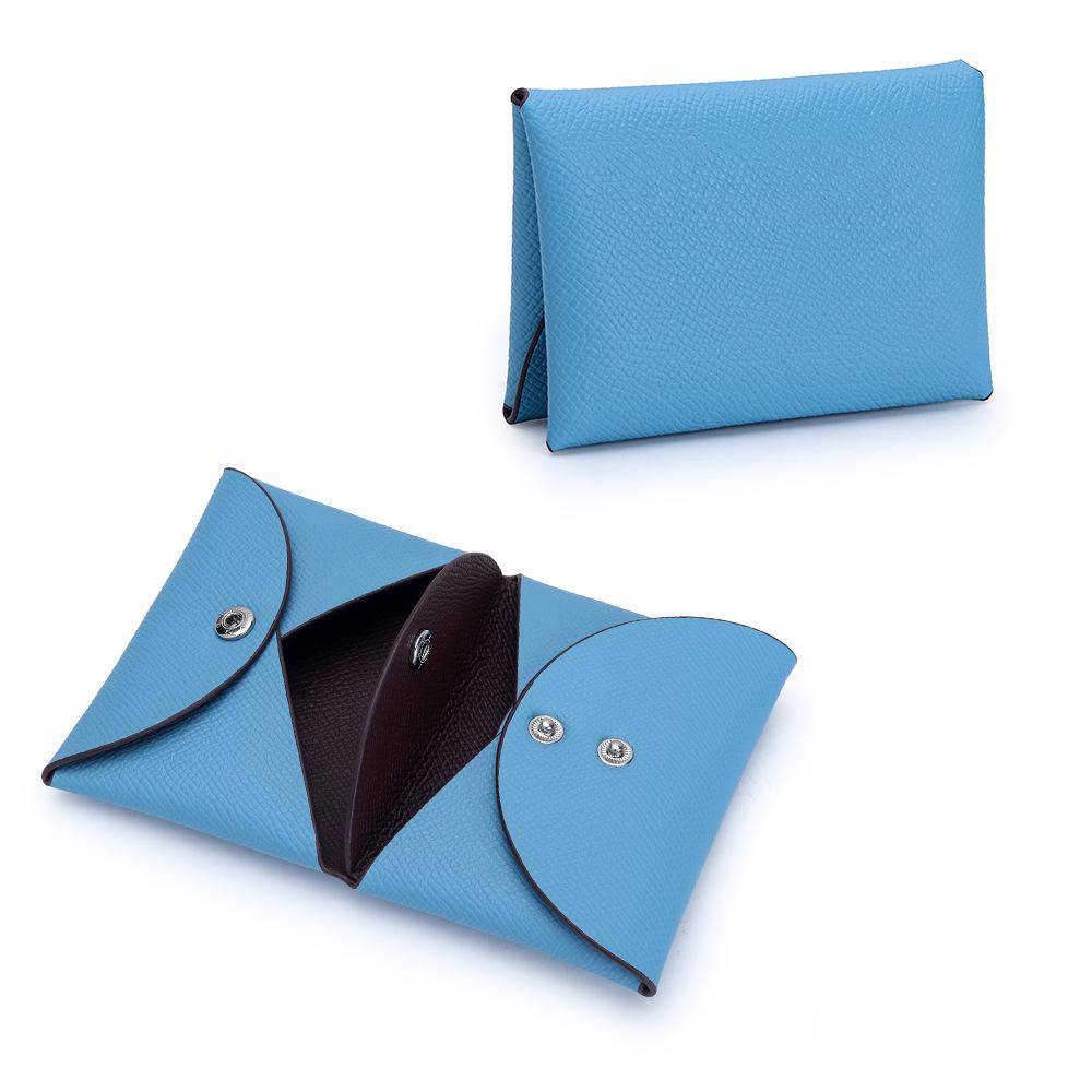 Portamonete Mini in Pelle di Mucca con Stampa del Palmo: Elegante portafoglio bi-fold 2026 con porta carte d'identità per donna