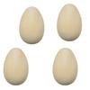 10PCS Unpainted Wooden Eggs Wooden Fake Eggs Easter Craft Eggs for Display Children DIY Painting Decoration