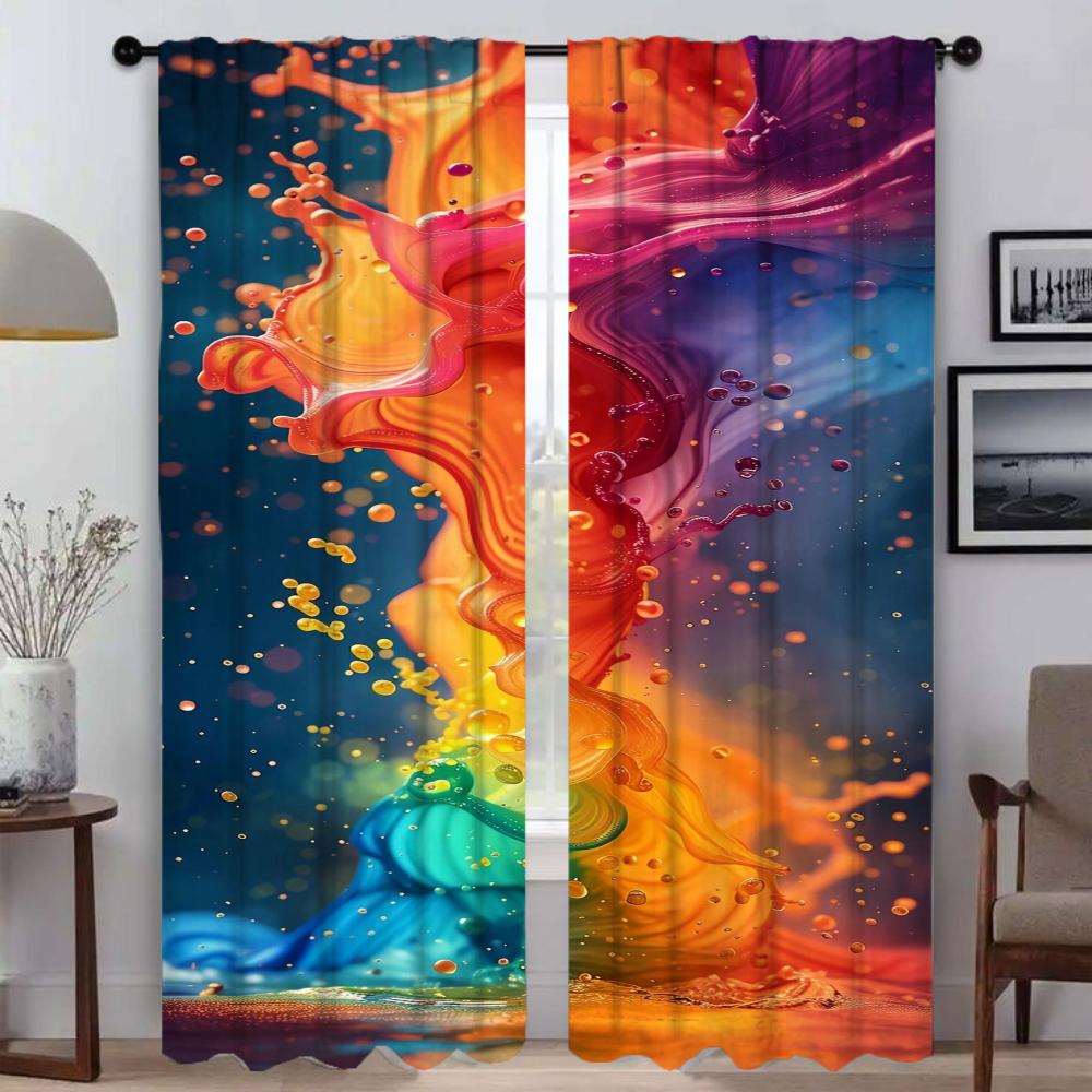 Partition Dream Dopamine Color Eleganta Rumsgardiner för Vardagsrum Fönstergardin Heminredningsgardiner 2 Delar Rullgardiner Barn