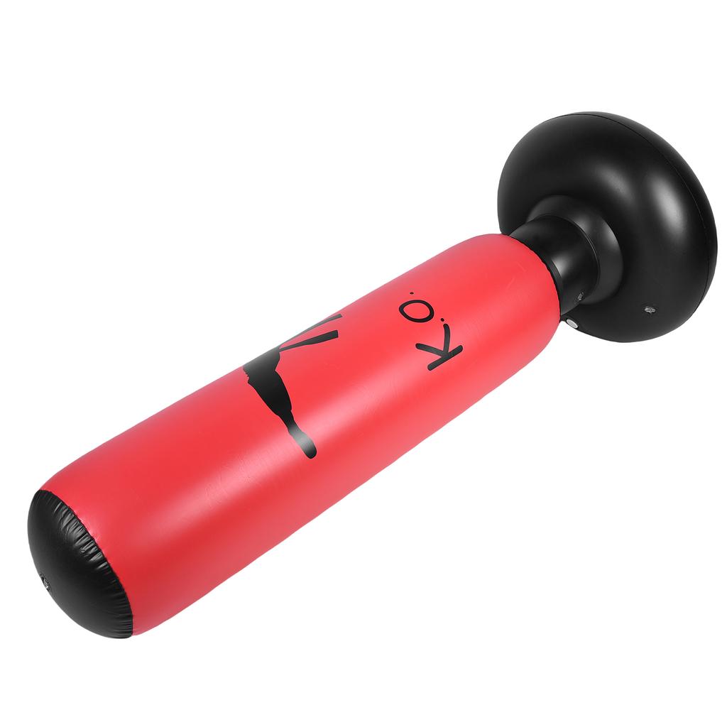 Inflatable Kids Punching Bag with Foot Pump and Gloves for Family Fun Indoor Outdoor Punch Bag for Kids Red and Black 1