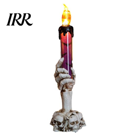 Flameless Flickering Candle Lamps Halloween LED Ghost Light, Spooky Hand Lamp Secret Room Scary Decor Tabletop Decor, Horror Light for Party