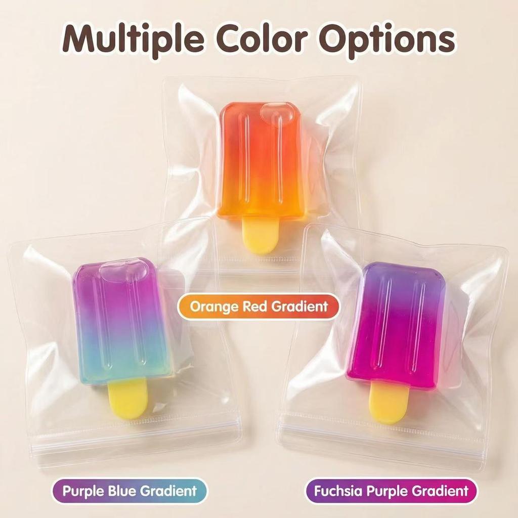 Realistic Ice Pop Squishy Toy – Soft Slow Rise Stress Ball, Novelty Sensory Fidget for Anxiety Relief, Cute Popsicle Squeeze Toy