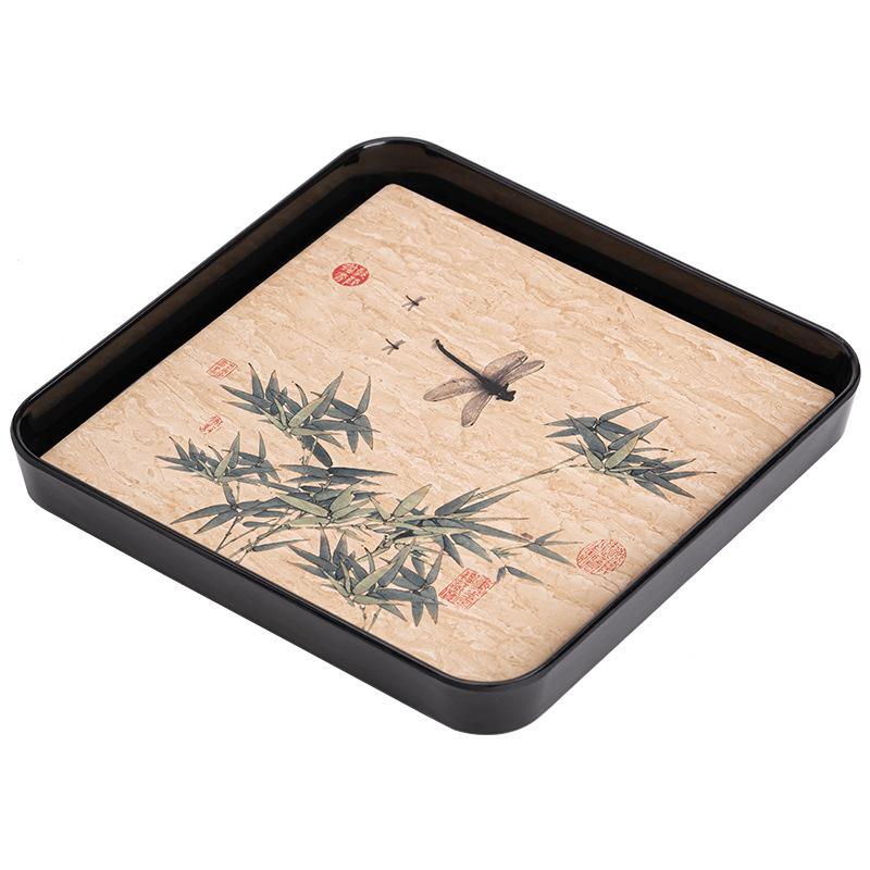 Chinese Creative Tea Tray Retro Water Absorption Serving Coffee Trays Gongfu Kung Fu Teacups Holder Household Teaware Tea Table