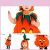 Charming Unisex Pumpkin Costume For Kids Ideal For Halloween Festivals And Parties