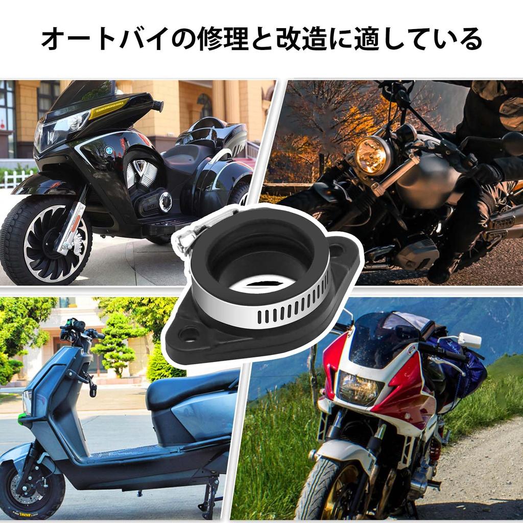 PAVIKE Carburetor Manifold Carburetor Adapter Insulator Carburetor PE28/30 PWK21/24/26/28/30 Rubber Insulator Resistant Abrasion