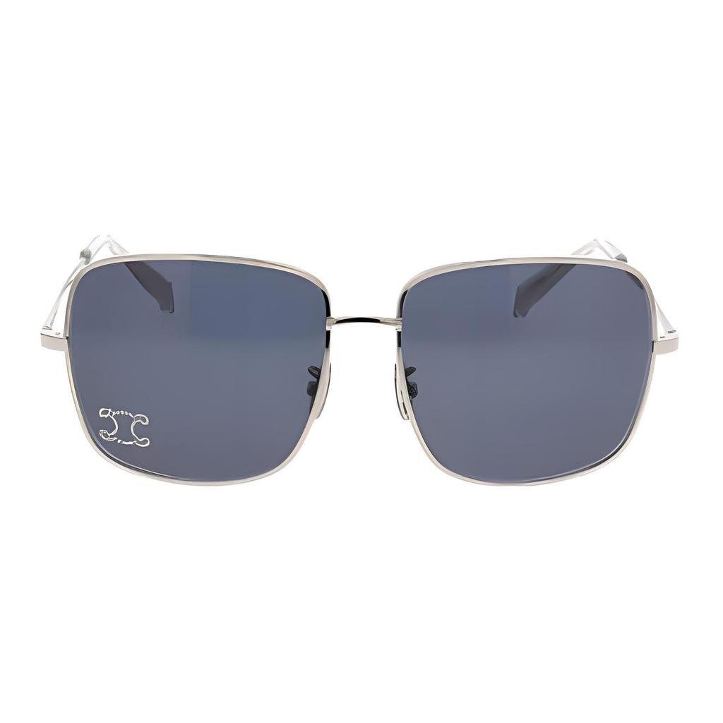 Celine Rectangle Sunglasses With Mirror Leg Letter Detail Unisex sunglasses Silver MIINTO-46828D83FED7CCDE3CCA