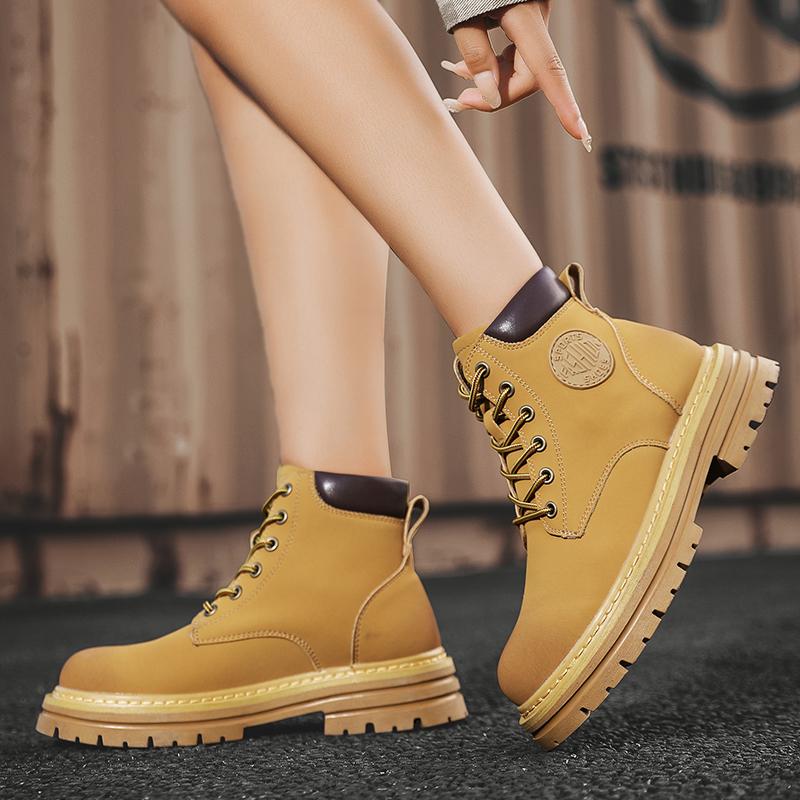 Neue Herbst Herrenschuhe Stiefel High Top Mode Motorrad Lederschuhe Outdoor Freizeit Bequeme Stiefel Damen Schnürstiefel Botas