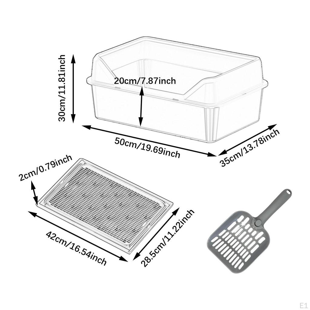 Cat Litter Box In Stainless Steel with Cover, Semi Enclosed Design for Home