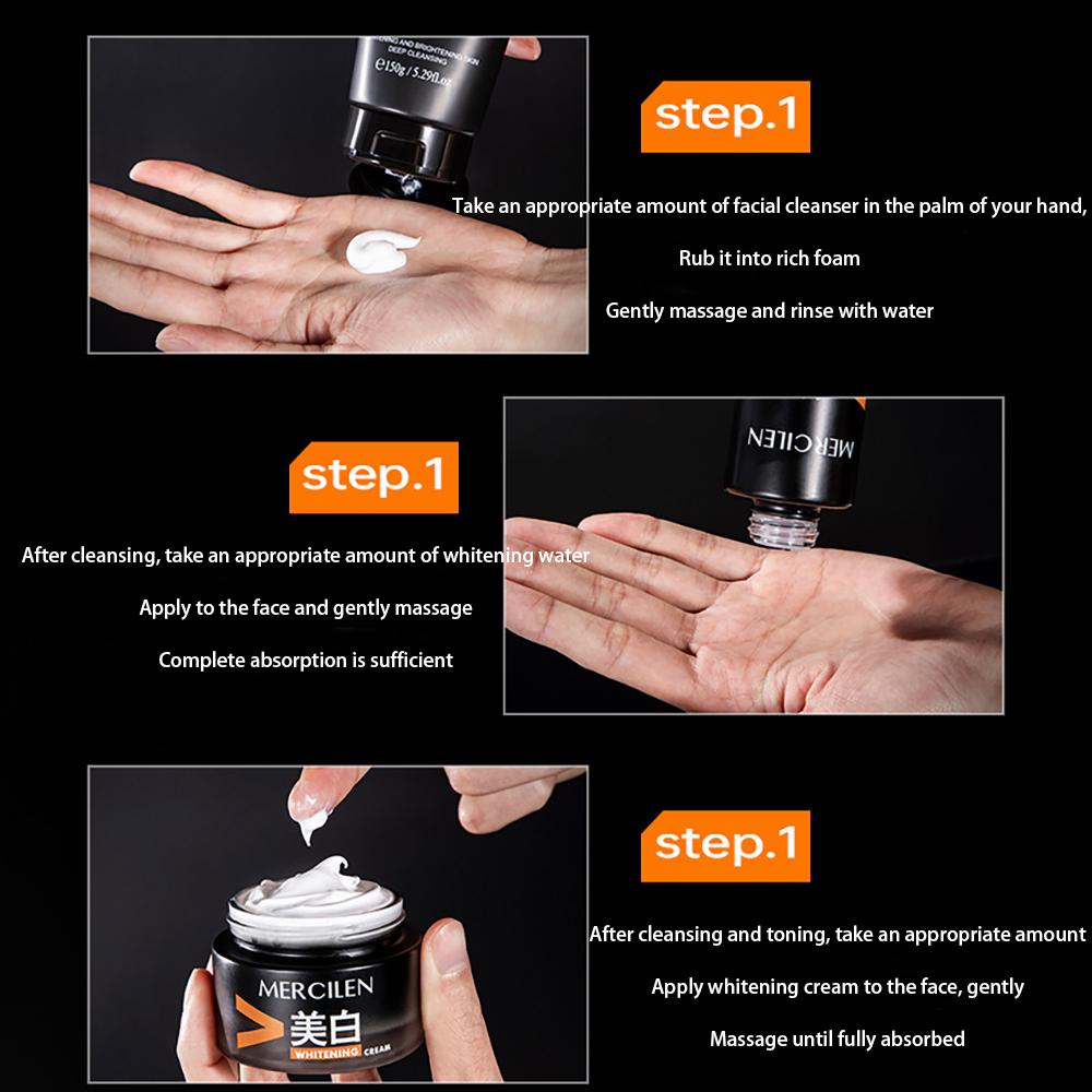 Deeply Cleanse Pores Dirt Facial Cleanser Brighten Face Cream Improve Dark Spots Firming Reduce Dry Fine Lines Essence Skincare