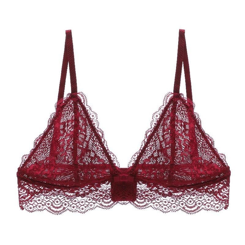 Summer new hot-selling explosive breathable lace bra sexy underwear steel-free ultra-thin triangular cup bra